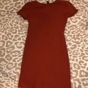 Orange dress, open back